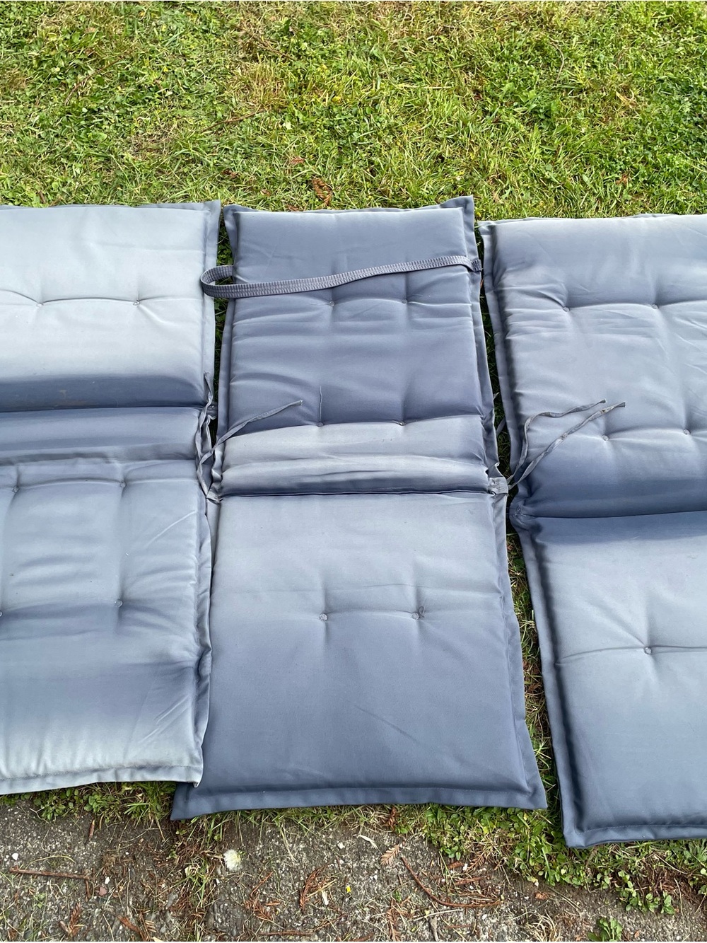 Outdoor High-Back Patio Chair Cushion — Slate Gray - Picture 2 of 3